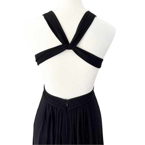 BCBGMaxAzria Lexie Beaded Jeweled Cocktail Maxi Long Dress Gown in Black XS - Picture 7 of 8